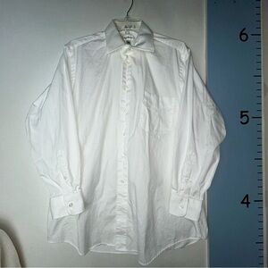 Paul‎ Fredrick Classic White Button-down 80's 2ply Pinpoint Oxford Shirt 16-33